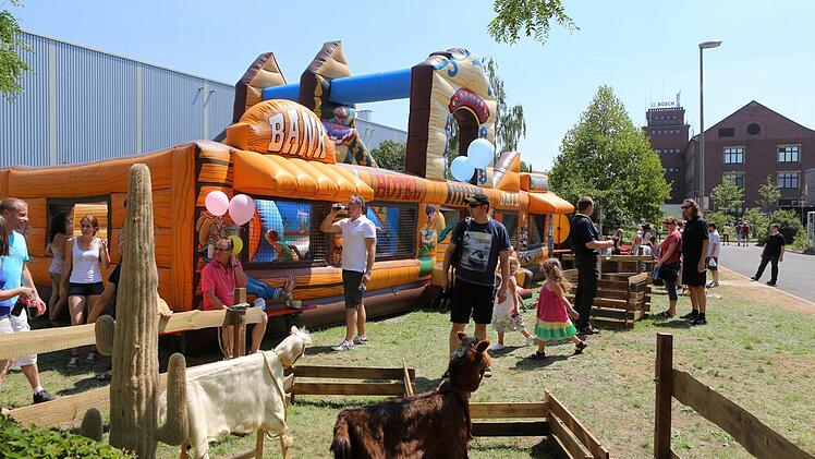 Bei sommerlich heißen Temperaturen haben am Samstag tausende Menschen den Familientag der Firma Bosch für einen Werksbesuch genutzt. Foto: Barbara Herbst