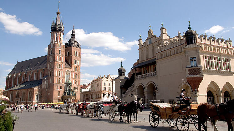 Marienkirche und Tuchhallen - Krakau - Polen
