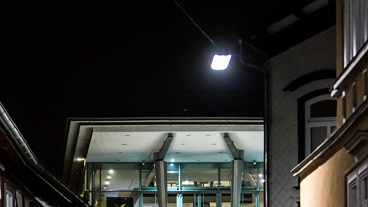 Treppenaufgang zum Utopolis in Coburg bei NachtFoto: Jochen Berger