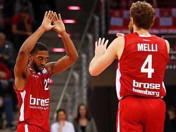 Am Sonntag gewinnt Brose Bamberg  gegen die Telekom Baskets Bonn souver&auml;n mit 70:85. Foto: Daniel L&ouml;b / Loeb