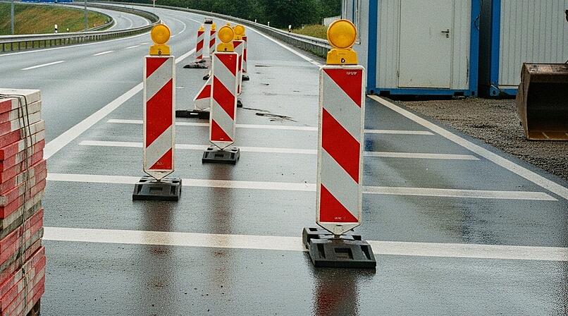 Autobahn, Anschlussstelle, Ausfahrt, Abfahrt, Sperrung, Baustelle, Bauarbeiten