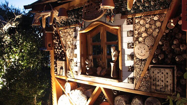 Der beleuchtete Garten der Familie Eichner aus Harsdorf. Foto: Jürgen Gärtner