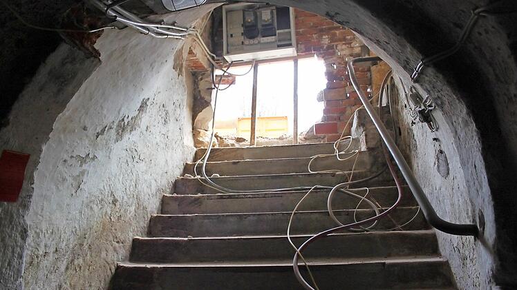 Die Treppe zum Gewölbekeller Foto: Anette Schreiber