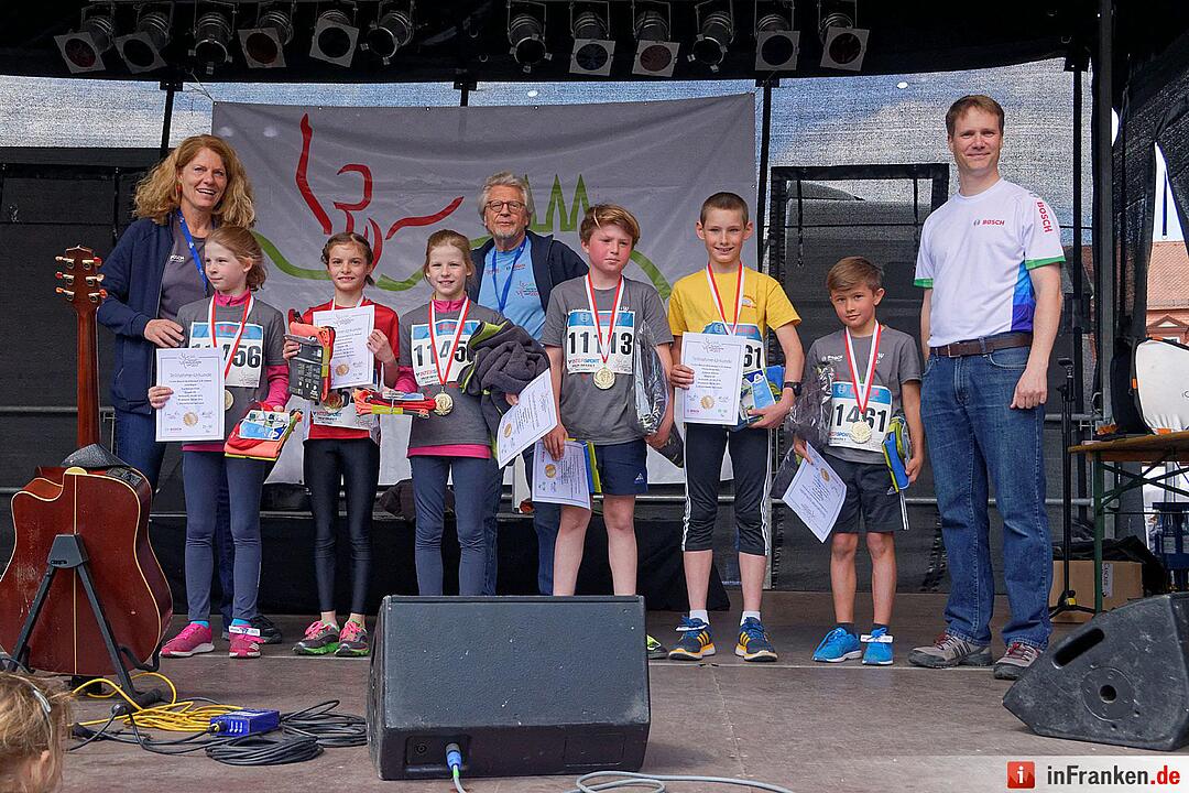 Weltkulturerbelauf 2017 in Bamberg: Der Zieleinlauf am Maxplatz