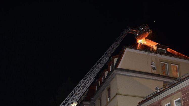 Brand in Bad Kissingens Landwehrstraße. Foto: Peter Rauch