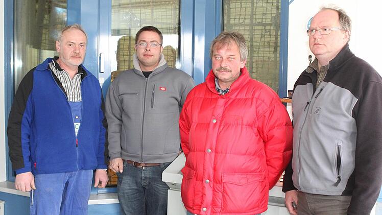 Das Team der Müllverladestation Neuses von links: Stefan Engelhardt, Alexander Horn, Reinhard Reißig und Otto Hofmann