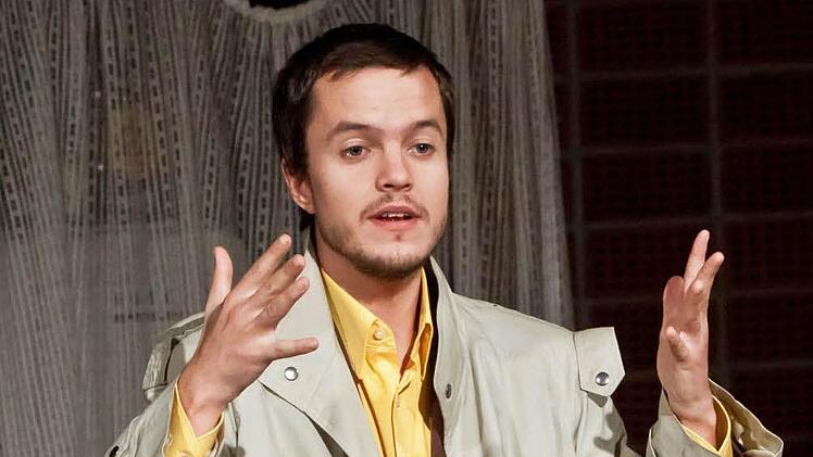 Neu im Coburger Schauspiel-Ensemble: Benjamin Hübner in einer Probenszene zu "Sonny Boys"Foto: Jochen Berger