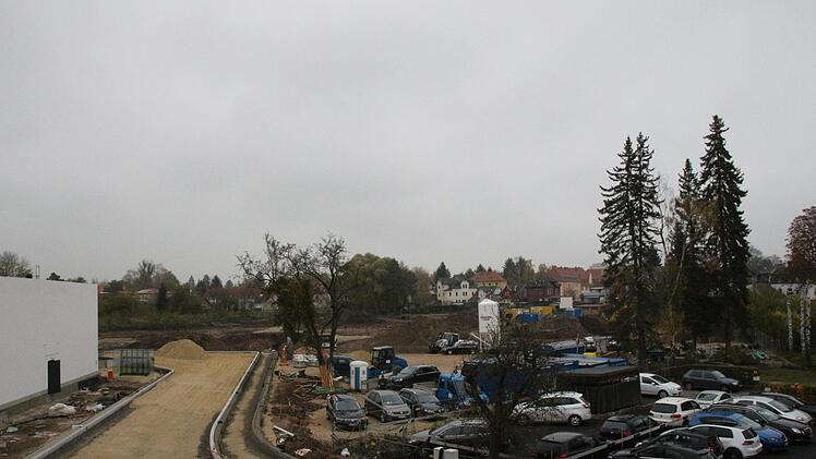 Blick vom Obergeschoss auf die künftige Milchhofstraße. Foto: Simone Bastian