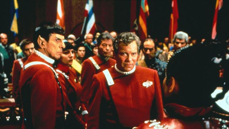 Ihren letzten gemeinsamen Kino-Auftritt hatten Captain Kirk (William Shatner, rechts) und Mr. Spock (Leonard Nimoy, links) in "Star Trek VI: Das unentdeckte Land" (1991).