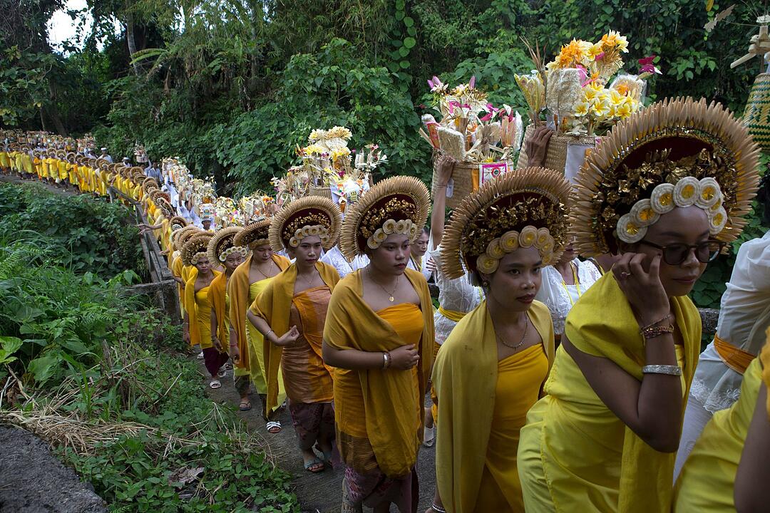Usaba Sri-Zeremonie auf Bali