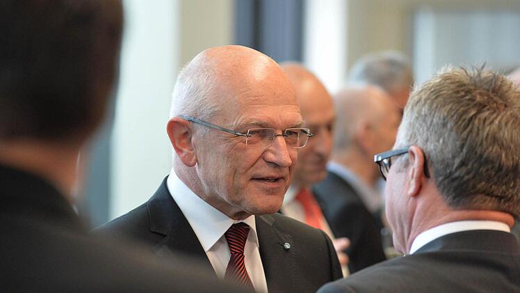 Günther Denzler bei der Verabschiedung in Schlüsselfeld Foto: Ronald Rinklef