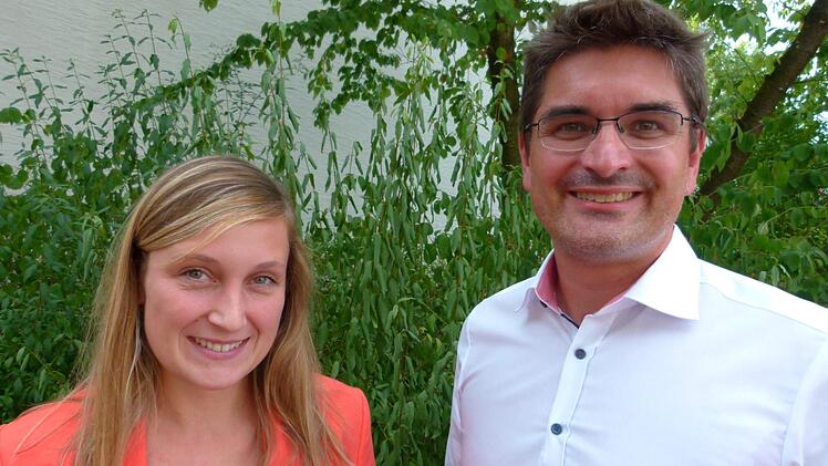 Die "Kümmerer" des Landkreises Coburg in Sachen Klimaschutz: Lisa Güntner und Christian Gunsenheimer Foto: Lothar Weidner