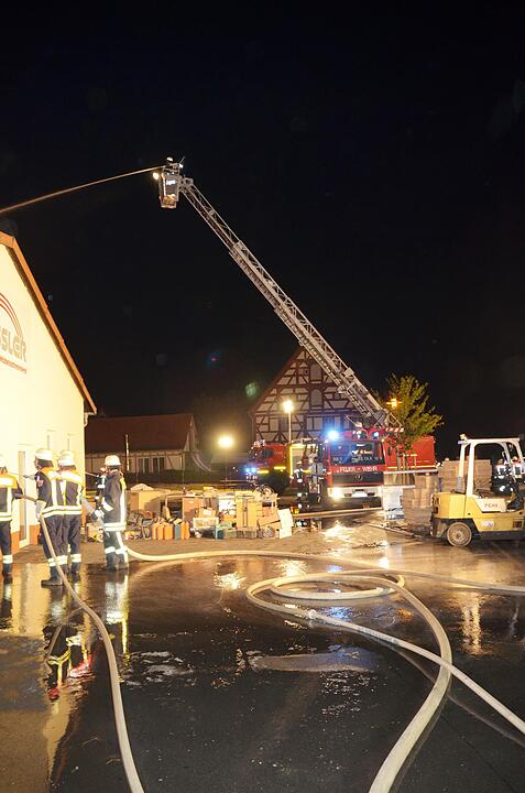 Gro&szlig;brand in Schreinerei
