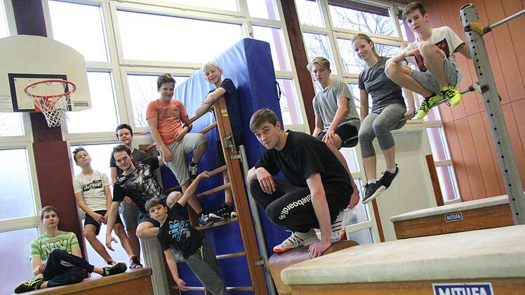 Die Parkour-Gruppe  Fotos: Angelika Silberbach