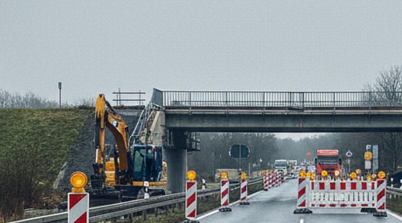 Br&uuml;cke, Br&uuml;ckenabriss, Sperrung, Vollsperrung, Bauarbeiten, Bundesstra&szlig;e