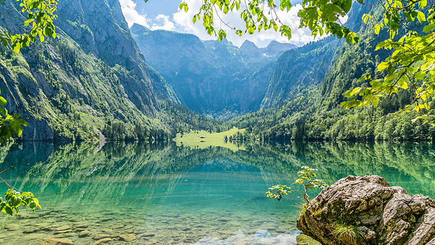Blick auf den Obersee beim K&ouml;nigssee in Berchtesgaden