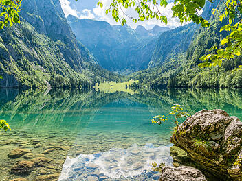 Blick auf den Obersee beim K&ouml;nigssee in Berchtesgaden