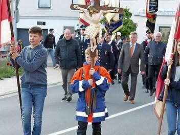 Der LQN-Pilgergang führte vom Radonplatz in Marktleugast zur Wallfahrtsbasilika Marienweiher. Foto: Klaus-Peter Wulf