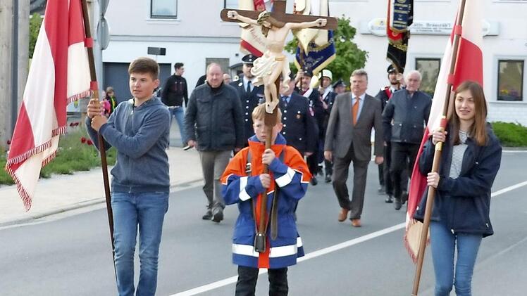 Der LQN-Pilgergang führte vom Radonplatz in Marktleugast zur Wallfahrtsbasilika Marienweiher. Foto: Klaus-Peter Wulf