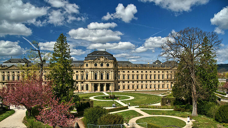 Die Würzburger Residenz im Frühling