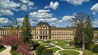 Die Würzburger Residenz im Frühling