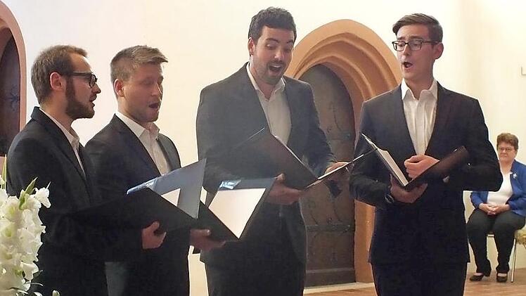 Die vier Sänger entstammen alle dem Dresdner Kreuzchor. Foto: Manfred Welker