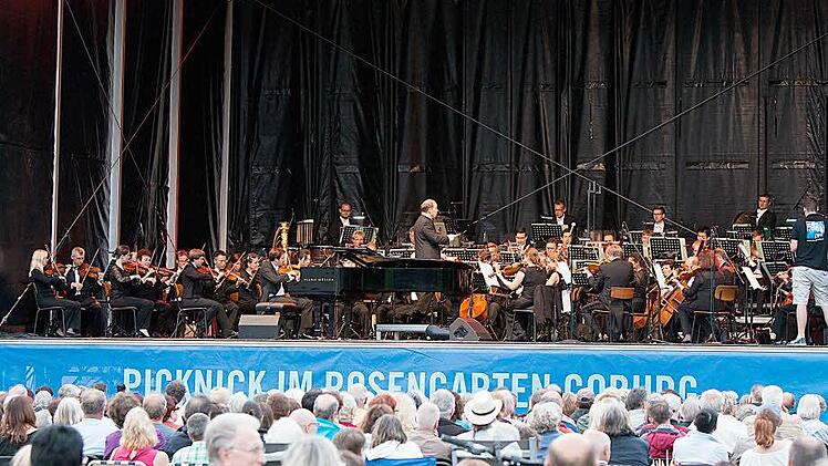 Impressionen vom Klassik-Open-Air im Coburger Rosengarten.Foto: Albert Höchstädter