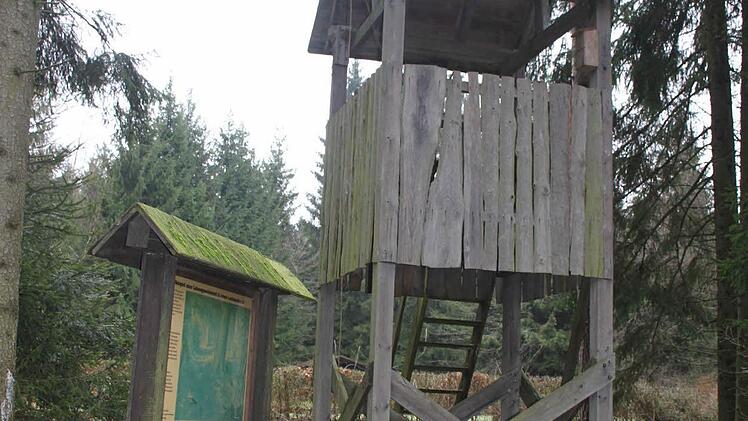 Der Aussichtsturm ist auch bei der Fischbeobachtung nützlich.