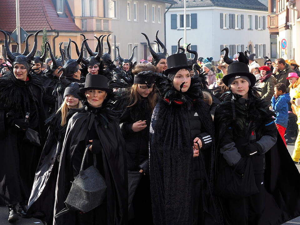 Wildes Faschingstreiben in Steinach an der Saale.
