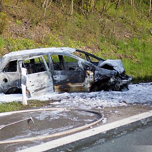 Schrecklicher Verkehrsunfall mit tödlichen Ende auf der A9
