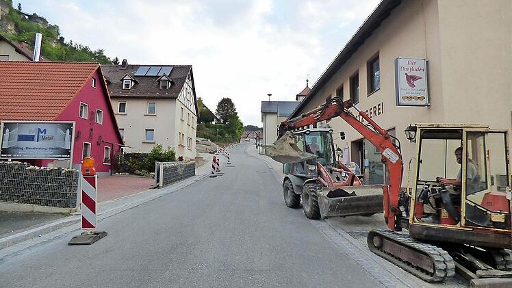 Bauarbeiten in Streitberg  Foto: tw
