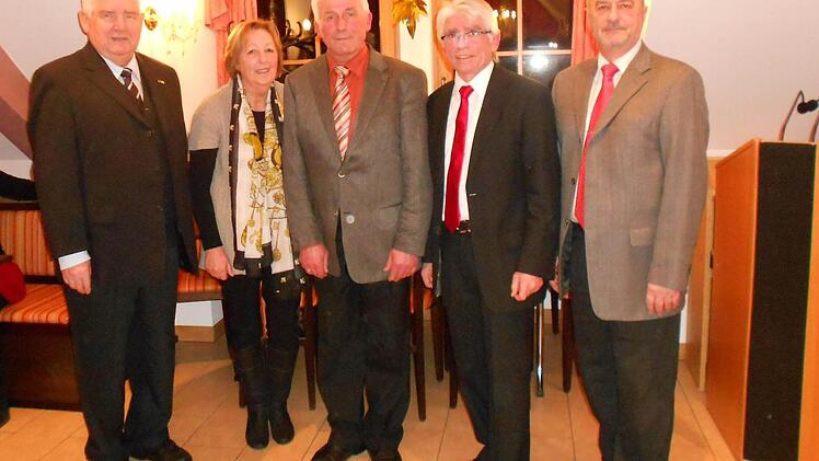 Franz Krug, Gisela Brake, Karl Kreß, Klaus Hacker und Roman Gibtner (v. l.)