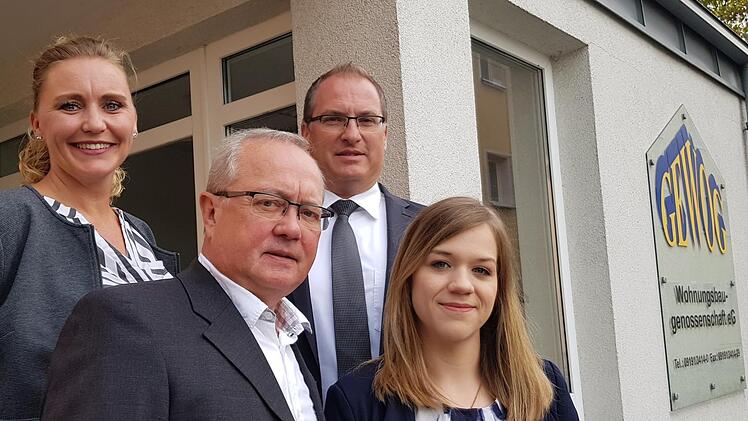 Die Verantwortlichen der Gewog (von links) Kerstin Freund (Aufsichtsratsvorsitzende), Harald  Grimm (Vorstand), Andreas Brückner (Vorstand) und Loreen Klauß (Vorstandsvorsitzende) räumen Fehler ein. Foto: Ekkehard Roepert/Archiv