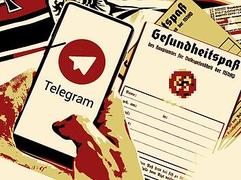 Ermordete Polizisten, Hakenkreuze - Kerstin P. musste sich wegen verschiedenen Telegram-Beiträgen vor Gericht verantworten.