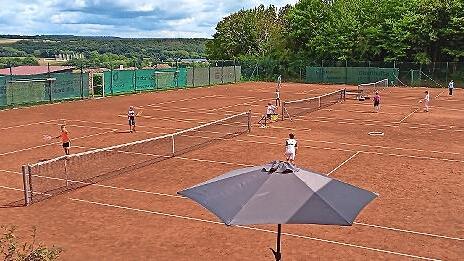 Auf der Tennisanlage in Oberthulba konnten die Kinder ausprobieren, ob ihnen der Sport Spaß macht.