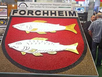 Das Forellen-Wappen auf der Gartenausstellung in Nürnberg. Foto: privat