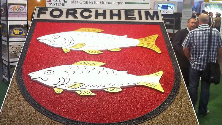 Das Forellen-Wappen auf der Gartenausstellung in Nürnberg. Foto: privat