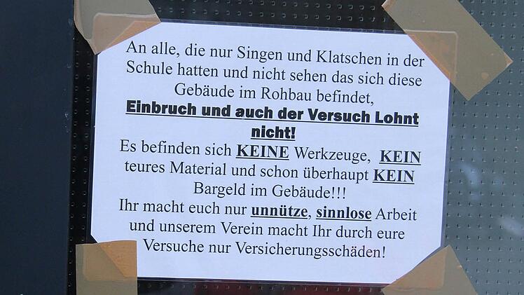 Nach einem Einbruchsversuch reagierten die Untersteinacher Schützen sauer.