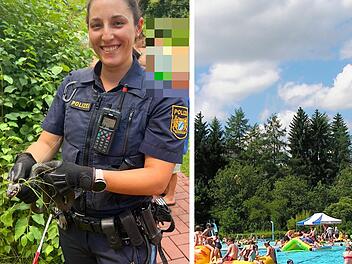 Einsatz in Laufer Freibad: Schlange neben Kinderbecken entdeckt - sorgt für Verwunderung