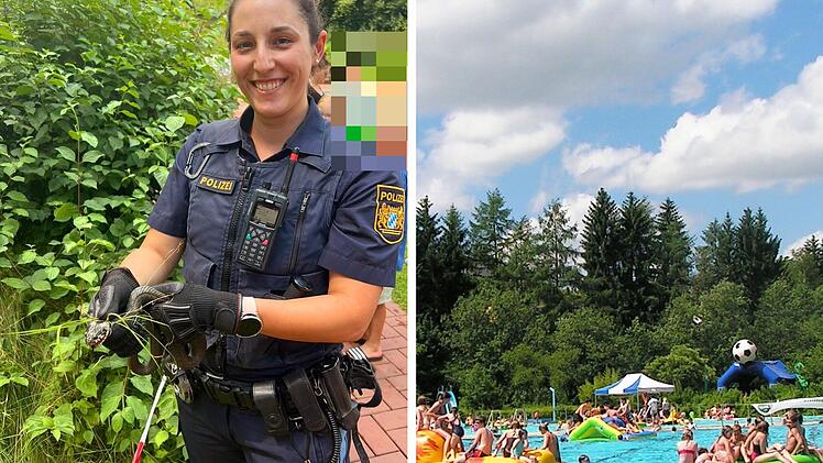 Einsatz in Laufer Freibad: Schlange neben Kinderbecken entdeckt - sorgt für Verwunderung
