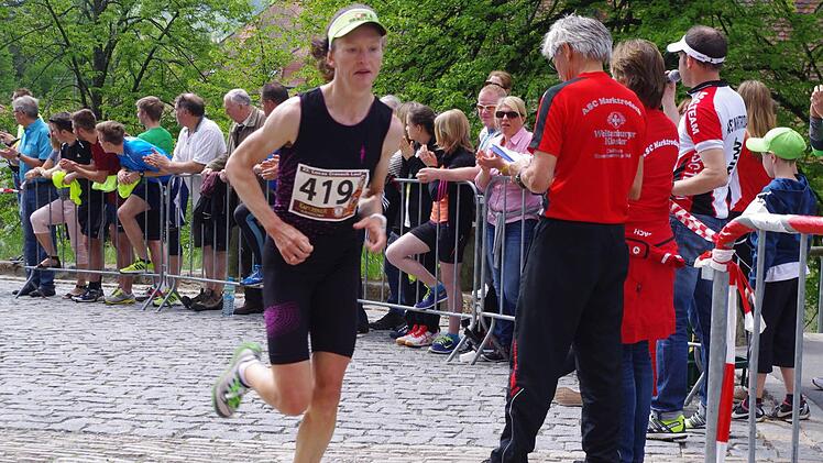 Die Siegerin des Lucas-Cranach-Laufs, Ulrike Schwalbe. Foto: Heike Schülein