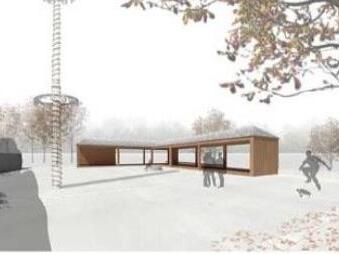 Das Höllein-Gelände könnte mit einer teilseitig offenen Loggia bebaut werden; das schlug der Architekt Franz Hirschmann den Gemeinderäten vor.Graphik: Gemeinde Redwitz