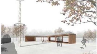 Das Höllein-Gelände könnte mit einer teilseitig offenen Loggia bebaut werden; das schlug der Architekt Franz Hirschmann den Gemeinderäten vor.Graphik: Gemeinde Redwitz