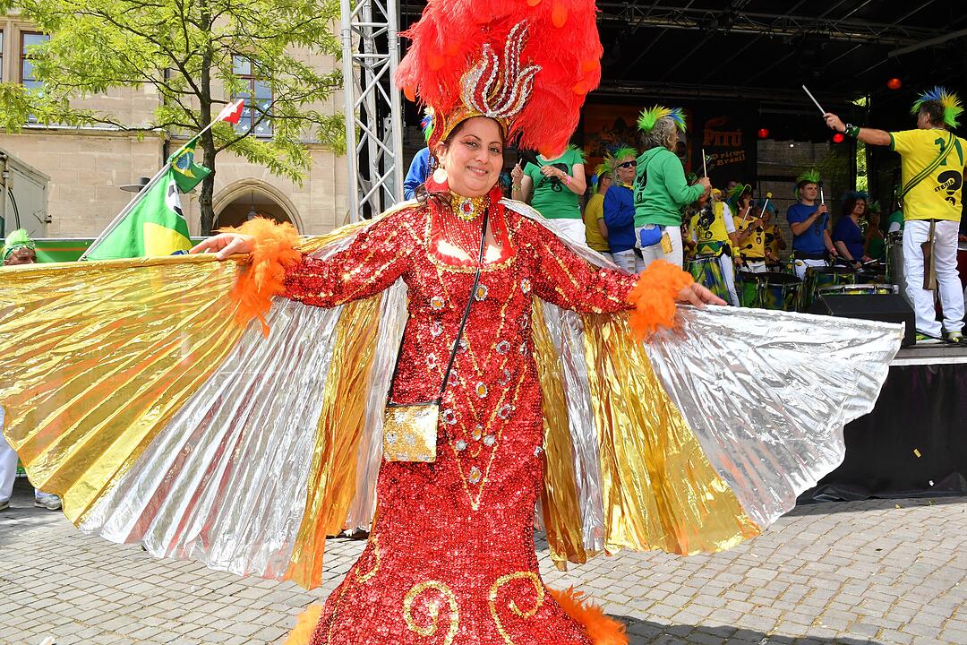 Umzug beim Samba-Festival in Coburg