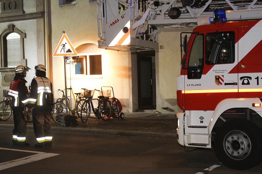 Wohnung in Flammen
