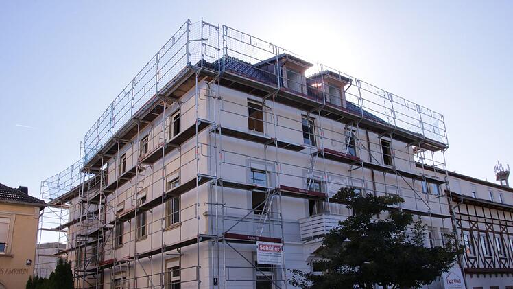 Die Arbeiten an der Villa Ross gehen voran. Foto: Benedikt Borst