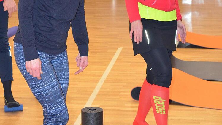 Blackroll-Training als Vorberitung auf den Saaletal-Marathon.