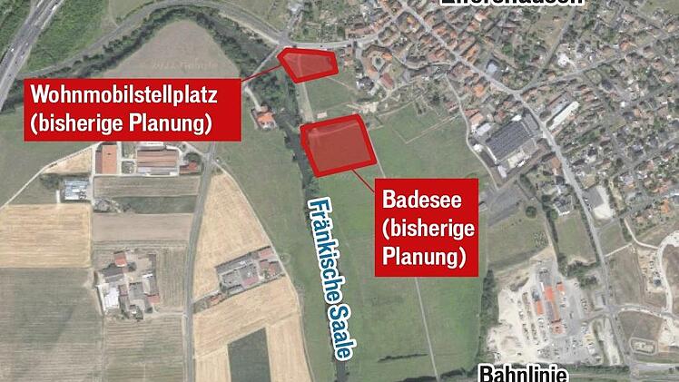 Luftbild: Google Maps/Quelle: Markt Elfershausen/Grafik: Jutta Glöckner