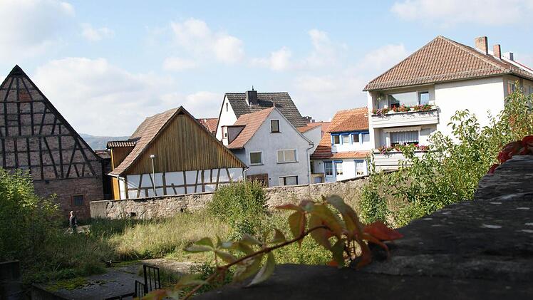Blick über die Mauer in den Schlettenhof Foto: Arkadius Guzy