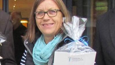 Der 20.000. Gast: Martina Praschak aus Miesbach. Foto: Staatsbad